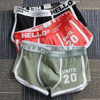 Boksačice od 3 komada Muško donje rublje Pamučne muške gaćice Boksačice Udobne sportske gaće za dječake Muško U konveksno donje rublje