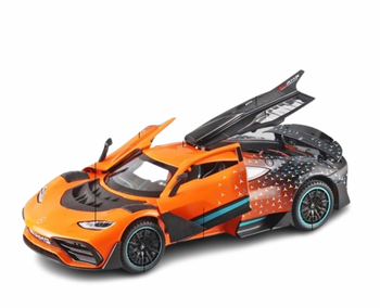 Играчка Кола, Тип Mercedes AMG One, Метален, Звук и светлина, Оранжев, 1:24, Без кутия