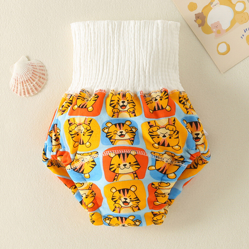 Kūdikių tualeto treniruočių kelnės, neleidžiančios nutekėti šlapimui, aukšto juosmens pilvą apsaugančios apatinės kelnės, sauskelnės, medvilnės, vystyklų apatinis trikotažas, naujas vasaros stilius