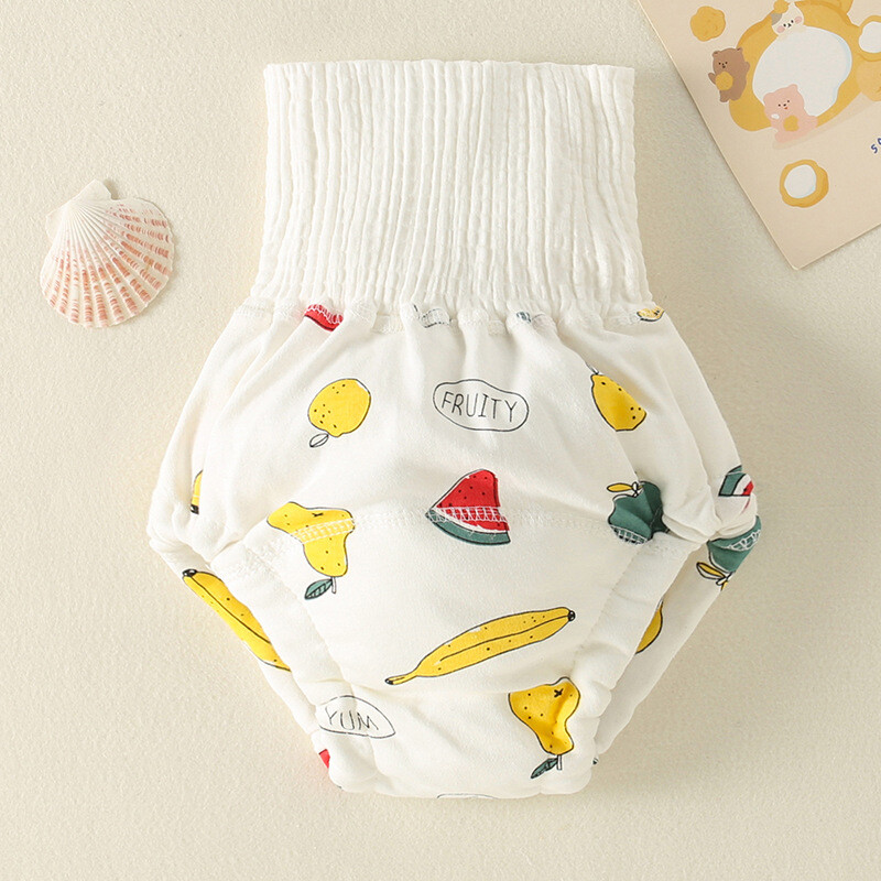 Kūdikių tualeto treniruočių kelnės, neleidžiančios nutekėti šlapimui, aukšto juosmens pilvą apsaugančios apatinės kelnės, sauskelnės, medvilnės, vystyklų apatinis trikotažas, naujas vasaros stilius