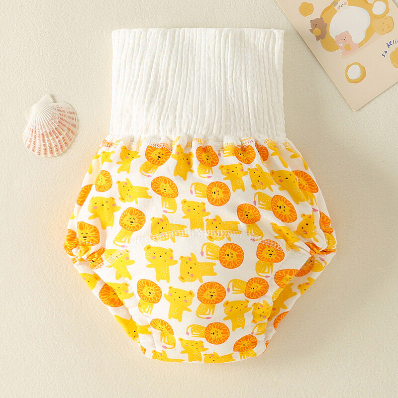 Kūdikių tualeto treniruočių kelnės, neleidžiančios nutekėti šlapimui, aukšto juosmens pilvą apsaugančios apatinės kelnės, sauskelnės, medvilnės, vystyklų apatinis trikotažas, naujas vasaros stilius