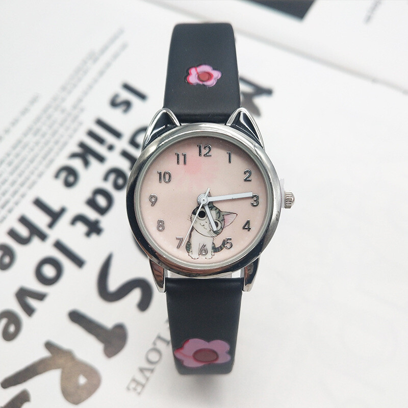 Карикатура сладък котешки часовник сирене частна котка деца сладък сладък часовник студентка сладък кварцов часовник