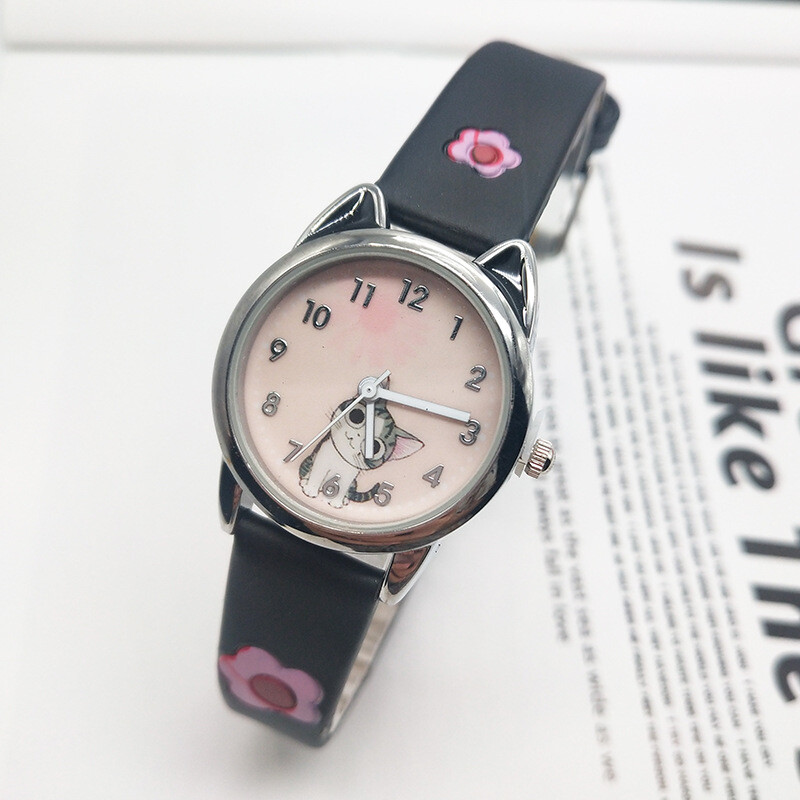 Карикатура сладък котешки часовник сирене частна котка деца сладък сладък часовник студентка сладък кварцов часовник