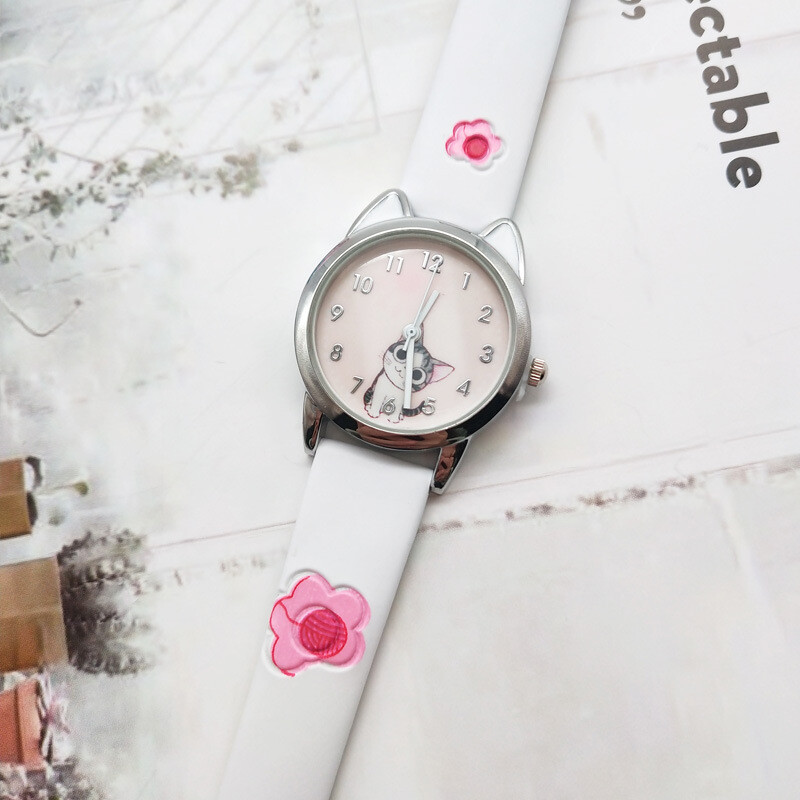 Карикатура сладък котешки часовник сирене частна котка деца сладък сладък часовник студентка сладък кварцов часовник