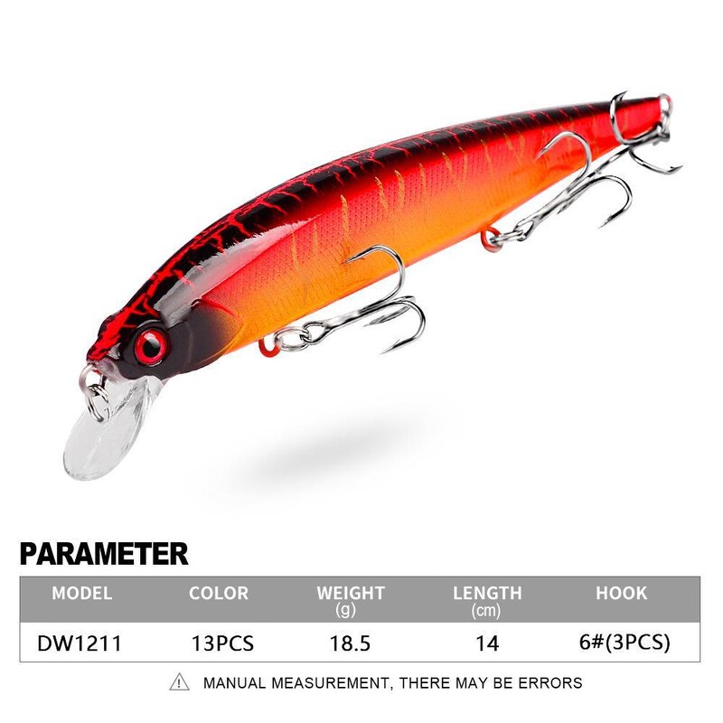 Примамка с пълен плувен слой 14 см/18,5 г примамка VIB бионична стръв  пластмасова твърда стръв DW1211