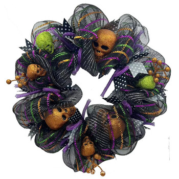 Halloween Dead Branch Wreath Simulated Flower Black Gauze Διακοσμητικό στεφάνι πόρτας Κρεμαστό δώρο διακοπών Τοίχου