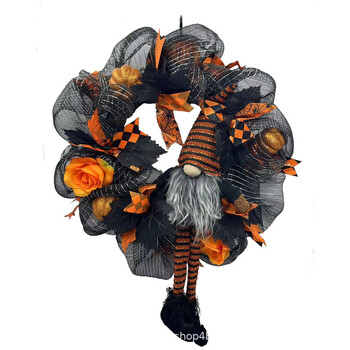 Halloween Dead Branch Wreath Simulated Flower Black Gauze Διακοσμητικό στεφάνι πόρτας Κρεμαστό δώρο διακοπών Τοίχου