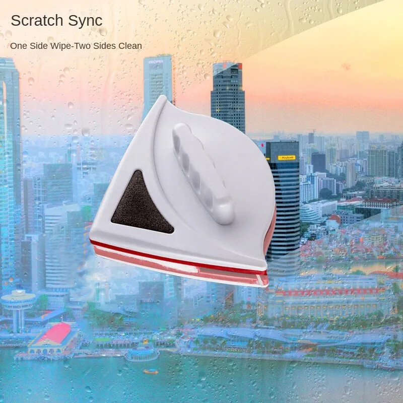 Magnetiline aknapuhastusvahend aknapuhastushari kahepoolse klaasipuhasti puhastustööriist kodu ja kõrghoone akende puhastamiseks