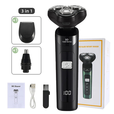 3D 4 в 1 електрическа самобръсначка за мъже Мултифункционална електрическа самобръсначка самобръсначка USB акумулаторна за кола Миещи се самобръсначки