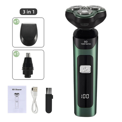 3D 4 в 1 електрическа самобръсначка за мъже Мултифункционална електрическа самобръсначка самобръсначка USB акумулаторна за кола Миещи се самобръсначки