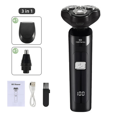 3D 4 в 1 електрическа самобръсначка за мъже Мултифункционална електрическа самобръсначка самобръсначка USB акумулаторна за кола Миещи се самобръсначки