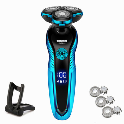 Ηλεκτρική ξυριστική μηχανή ZOZEN Electric Razor Πλενόμενη επαναφορτιζόμενη κουρευτική μηχανή σώματος για ανδρικό κουρευτικό για γένια Wet Dry χρήση
