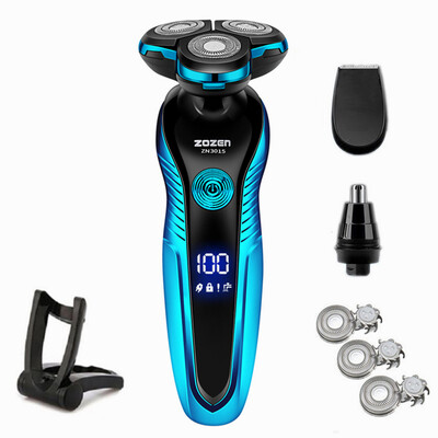 Ηλεκτρική ξυριστική μηχανή ZOZEN Electric Razor Πλενόμενη επαναφορτιζόμενη κουρευτική μηχανή σώματος για ανδρικό κουρευτικό για γένια Wet Dry χρήση