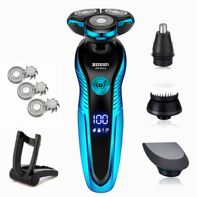 Ηλεκτρική ξυριστική μηχανή ZOZEN Electric Razor Πλενόμενη επαναφορτιζόμενη κουρευτική μηχανή σώματος για ανδρικό κουρευτικό για γένια Wet Dry χρήση