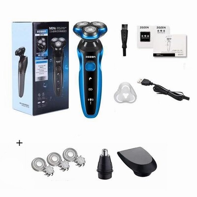 Ηλεκτρική ξυριστική μηχανή ZOZEN Electric Razor Πλενόμενη επαναφορτιζόμενη κουρευτική μηχανή σώματος για ανδρικό κουρευτικό για γένια Wet Dry χρήση