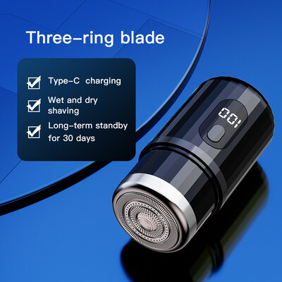 Нова мини електрическа самобръсначка T6 3D самобръсначка с плаваща глава type-c бързо зареждане мъжка акумулаторна самобръсначка