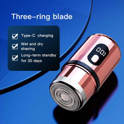 Нова мини електрическа самобръсначка T6 3D самобръсначка с плаваща глава type-c бързо зареждане мъжка акумулаторна самобръсначка