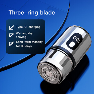 Нова мини електрическа самобръсначка T6 3D самобръсначка с плаваща глава type-c бързо зареждане мъжка акумулаторна самобръсначка