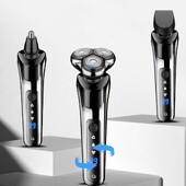 Електрическа самобръсначка за мъже Електрическа самобръсначка за мъже Акумулаторна самобръсначка за мокро сухо бръснач Изскачащ тример Водоустойчива безжична преносима самобръсначка