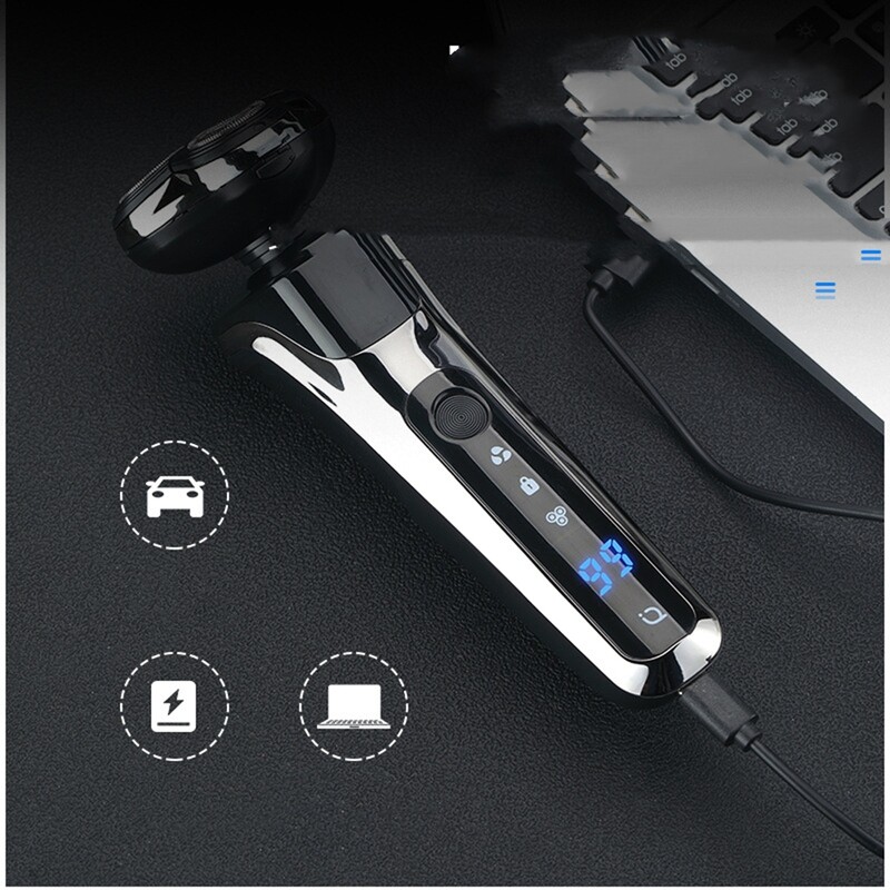 Електрическа самобръсначка за мъже Електрическа самобръсначка за мъже Акумулаторна самобръсначка за мокро сухо бръснач Изскачащ тример Водоустойчива безжична преносима самобръсначка