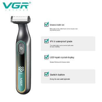 VGR Razor Professional Electric Shaver Φορητό μηχάνημα ξυρίσματος Αδιάβροχο Beard Trimmer Barber Μηχάνημα ξυρίσματος για άνδρες V-360