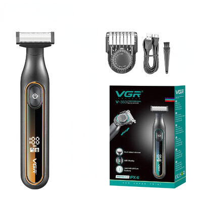 VGR Razor Професионална електрическа самобръсначка Преносима машина за бръснене Водоустойчив тример за брада Бръснарска машина за бръснене за мъже V-360
