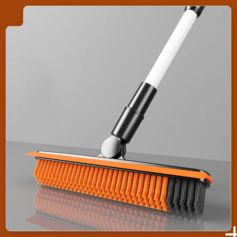 Nauji valymo įrankiai grandymo šepetys du viename kampinis siauros siūlės valymo šepetys Metalinis 90 cm teleskopinis strypas V formos šepetėlio galvutė