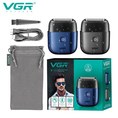 VGR Hair Shaver Професионална самобръсначка Електрическа самобръсначка Преносим тример за брада Водоустойчива машина за бръснене Мини самобръсначка за мъже V-340