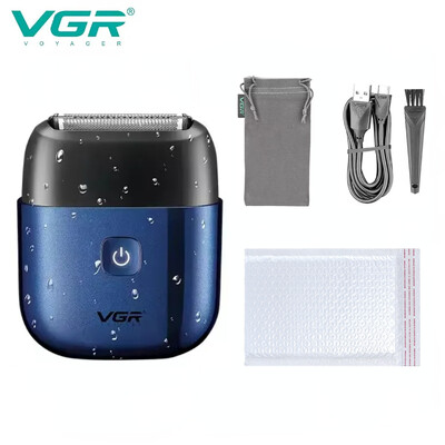 VGR Hair Shaver Professional Razor Electric Shaver Portable Beard Trimmer Αδιάβροχο μηχάνημα ξυρίσματος Mini Shaver for Men V-340