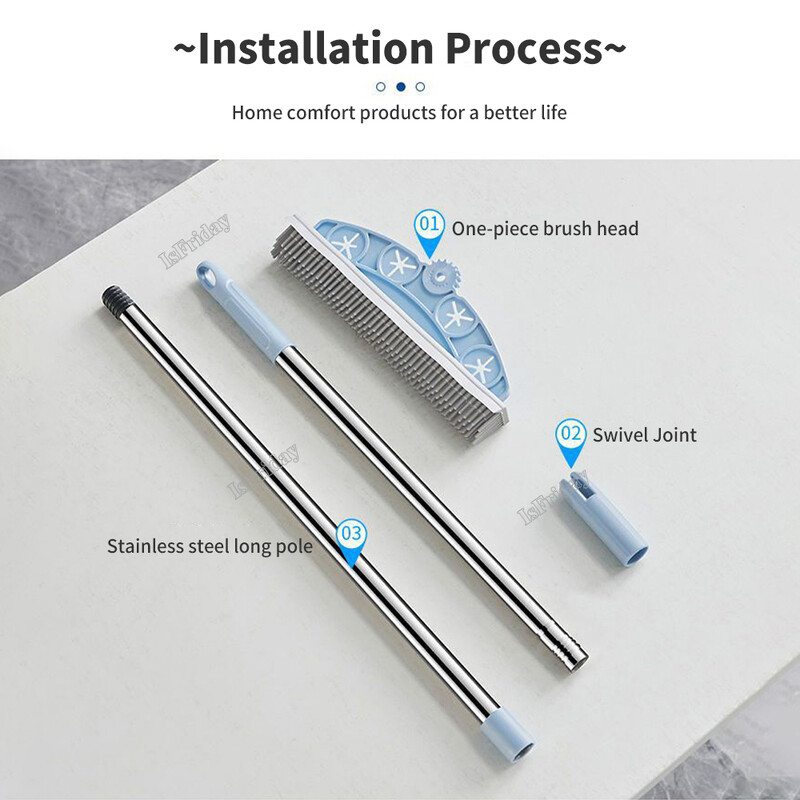 Daugiafunkcis silikoninis grindų šepetys Naudingi dalykai namuose Itin praktiški valymo produktai namų šiaudų valymo šepetys