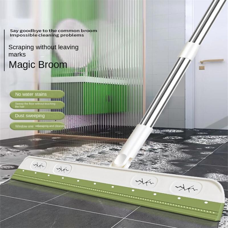 Nauja silikoninė šluota pailgina grindų valymo valytuvą naminių gyvūnėlių plaukų dulkių šluotos vonios kambario grindų valytuvai buitinio valymo įrankiai