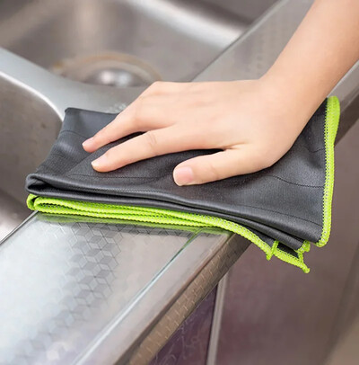 Kiuvaba süsinikkiust puhastuslapp, taaskasutatav kööginõude jaoks, klaaside akende poleerimistriibuvaba Miracle Easy Clean kalts