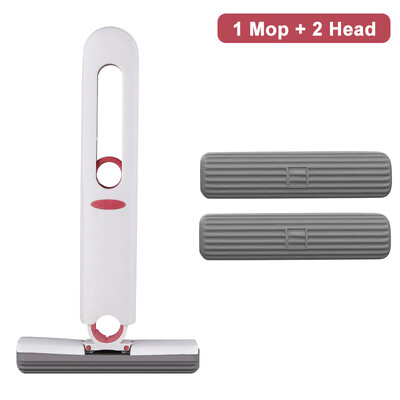 Мини моп Сгъваем преносим мини моп Самоекструдиращ се моп за почистване на под Сухо и мокро почистване на маса за баня, прозорец, кухненски моп