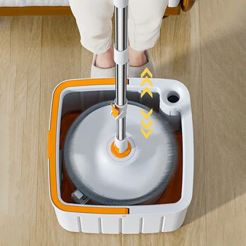 Spin Mop Water Separation 360 Cleaning with Bucket Πανί μικροϊνών Χωρίς πλύσιμο χεριών Πλωτή σφουγγαρίστρα οικιακής χρήσης Εργαλεία καθαρισμού