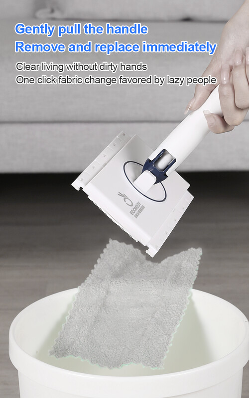 BOOMJOY Mini Mop Automaatne riideklambriga mopp Kätevaba mopp köögi ja majapidamise põrandate puhastamiseks 360° pöörlevate puhastusvahenditega