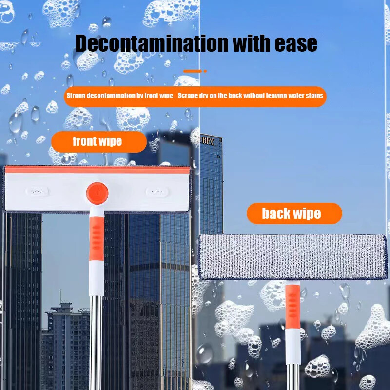 Langų valymo šepetėlis valytuvas Šluostė Minkštas mikropluošto stiklo grandiklis Teleskopinis daugiafunkcis valiklis Valymo dulkės Buitinės reikmenys