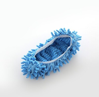 2 броя чехли от шенил Моп Чехли за премахване на прах Чорапи за крака Капачка за моп Многофункционално почистване на пода Мързеливо покритие за обувки Прахоуловител