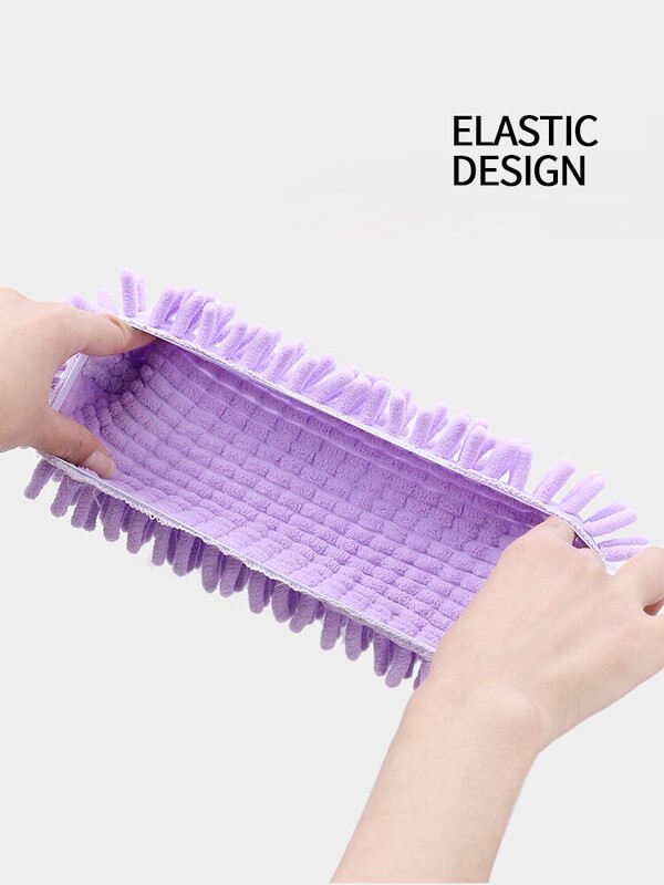 2 броя чехли от шенил Моп Чехли за премахване на прах Чорапи за крака Капачка за моп Многофункционално почистване на пода Мързеливо покритие за обувки Прахоуловител