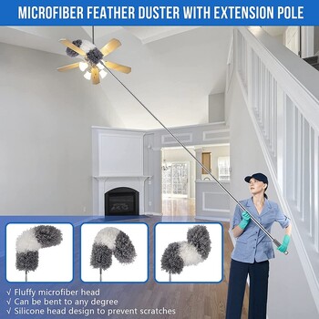 Duster Brush Microfiber Duster Extendable Gap Dust Tools Retractable Car Furniture Gap Cleaning Brush Οικιακά εργαλεία καθαρισμού