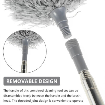 Telescopic Duster Feather Microfiber Duster Bendable Gap Clean Brush Αποσπώμενη πλενόμενη οροφή σπιτιού Εργαλεία καθαρισμού ιστού αράχνης