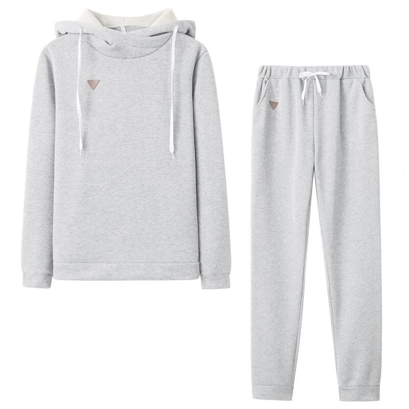 Мъжки комплекти суичър + панталон от две части Ежедневен едноцветен спортен костюм Мъжки модни спортни комплекти от полар Анцуг Дамско облекло