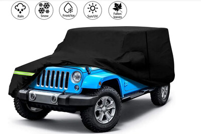 Autó burkolat Jeep Wrangler 2 ajtós 4 ajtós, szélálló porálló UV védelem automatikus burkolat Jeep Wrangler JK, JL, YJ 1987-2019