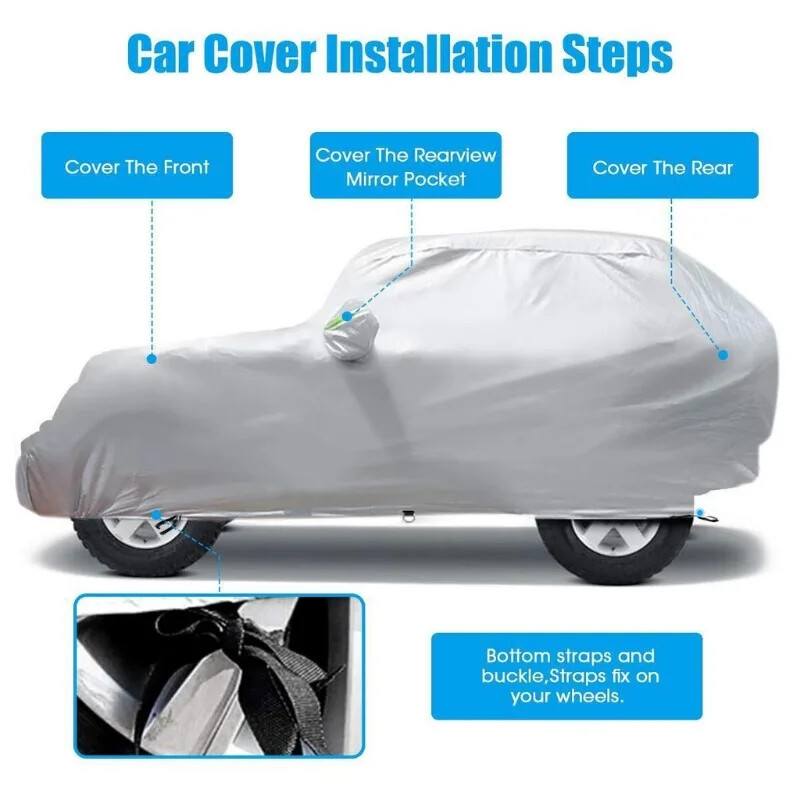 Автомобилен капак за Jeep Wrangler 2 врати 4 врати, Ветроустойчив, прахоустойчив UV защита Автоматичен капак за Jeep Wrangler JK,JL,YJ 1987-2019