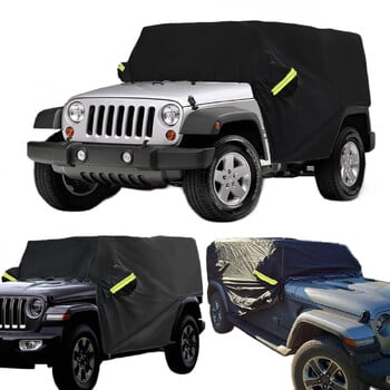 Калъфи за автомобилни кабини за Jeep Wrangler JK JL Hardtop 2/4 врати 2007-2021 Външен водоустойчив 210D Оксфордски полупротектор