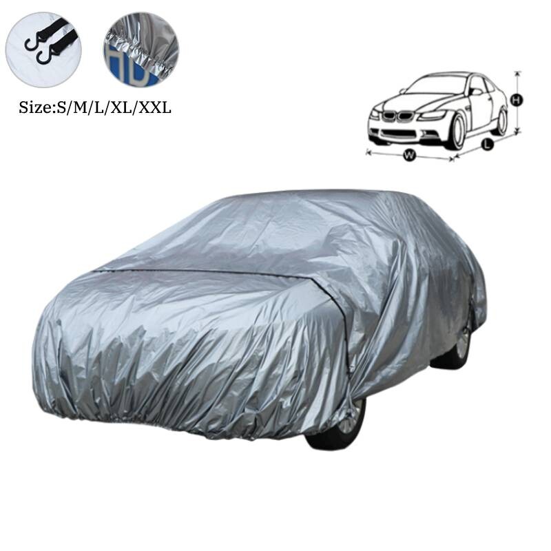 Универсално покривало за кола, водоустойчиво външно пълно покривало за кола, сенник, прахоустойчив UV защита от дъжд Калъфи за кола Облекло за SUV седан
