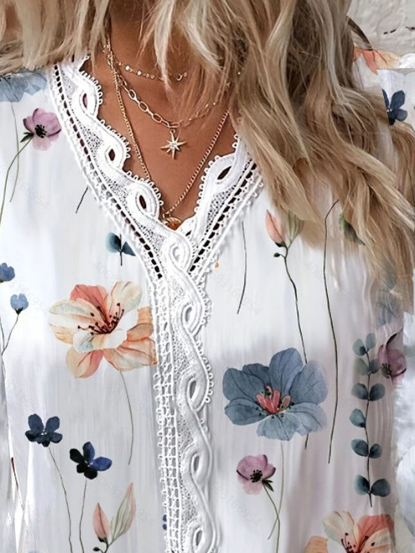 2024 omen Дамски блузи с червени райета Модни плътни V-образно деколте Ежедневни горнища с дълги ръкави Елегантни офис ризи Женски тънки блузи