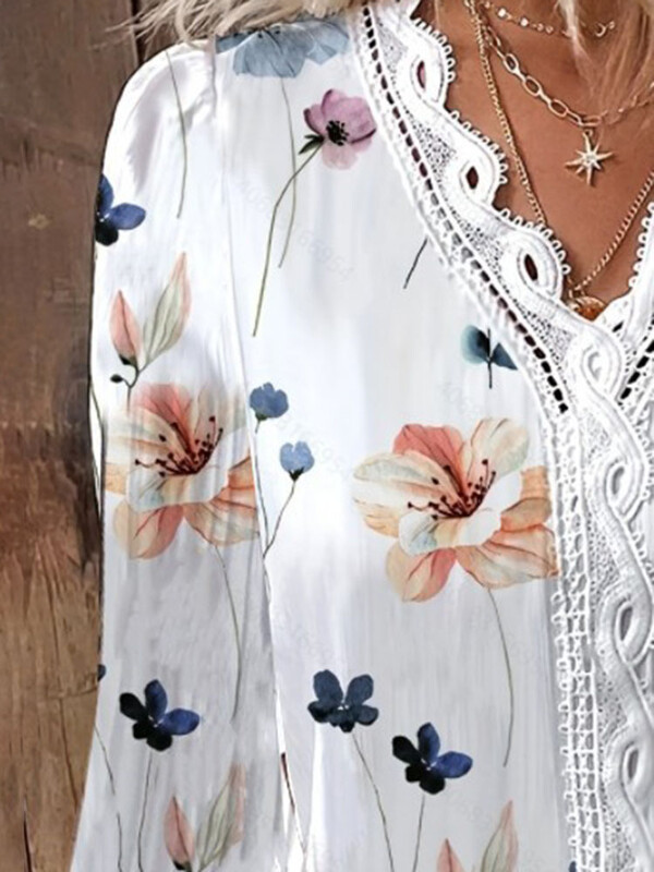 2024 omen Дамски блузи с червени райета Модни плътни V-образно деколте Ежедневни горнища с дълги ръкави Елегантни офис ризи Женски тънки блузи