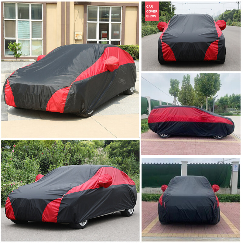 Kayme Ново многослойно добавено памучно покривало за кола Водоустойчиво при всякакви метеорологични условия, на открито Дъжд Сняг Слана Слънце UV защита Fit Седан Сув Джип