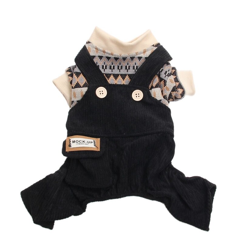 Нов гащеризон за кучета, суичър, плетен пуловер и кадифени панталони, есенно палто за домашни любимци, яке, гащеризон за кученца