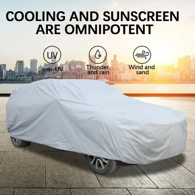 Κάλυμμα αυτοκινήτου εξωτερικού χώρου Universal High Protection Sun Covers SUV Sedan Full Covers Protector Αδιάβροχο Dustproof αξεσουάρ αυτοκινήτου